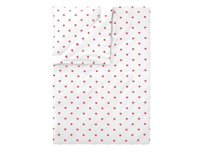 LIVARNO Dekbedovertrek 140 x 200 cm (Wit/rood)