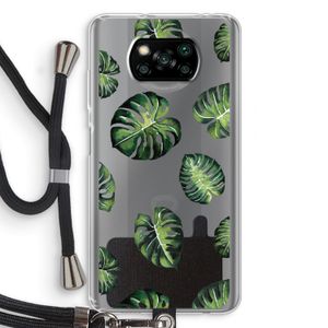 Tropische bladeren: Xiaomi Poco X3 NFC Transparant Hoesje met koord