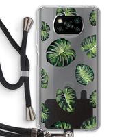 Tropische bladeren: Xiaomi Poco X3 NFC Transparant Hoesje met koord