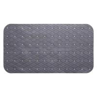 5Five Anti-slip badkamer douche/bad mat - grijs - 70 x 35 cm - rechthoekig - Badkamermat