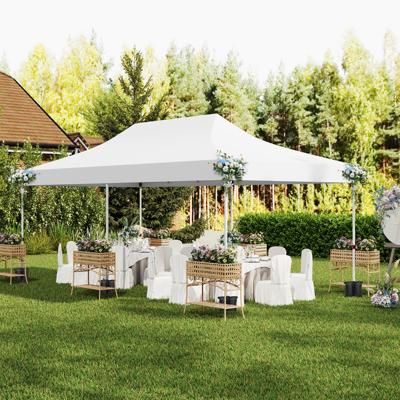 300 x 600 cm Partytent met 6 Afneembare Zijwanden Paviljoen met Draagtas & UPF 50+ Tuinpaviljoen voor Feest Bruiloft