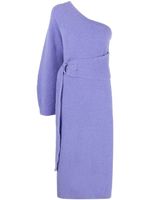 Nanushka robe mi-longue en maille à design à une épaule - Violet