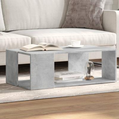 Salontafel 89,5x48x30 cm bewerkt hout betongrijs