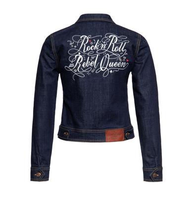 Queen Kerosin Rock &apos;n&apos; Roll Rebel Queen Denim Jacket-L