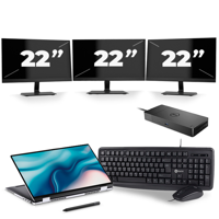 Dell Latitude 9510 - Intel Core i7-10e Generatie - 15 inch - 16GB RAM - 256GB SSD - Windows 11 + 3x 22 inch Monitor Dell Latitude 9510 - Intel Core i7-10e Generatie - 15 inch - 16GB RAM - 256GB SSD - Windows 11 + 3x 22 inch Monitor