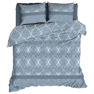 Satin d'Or Dekbedovertrek Godiva Blauw-2-persoons (200 x 200/220 cm)