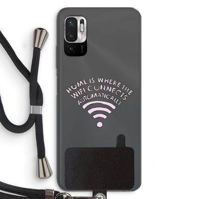 Home Is Where The Wifi Is: Xiaomi Redmi Note 10 5G Transparant Hoesje met koord
