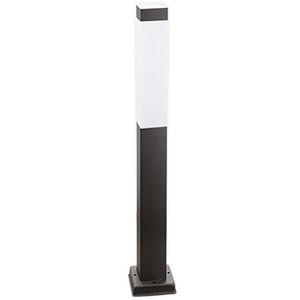 LED Tuinverlichting - Staande Buitenlamp - Prixa Havini - RVS - Mat Zwart - E27 Fitting - Vierkant - 65cm