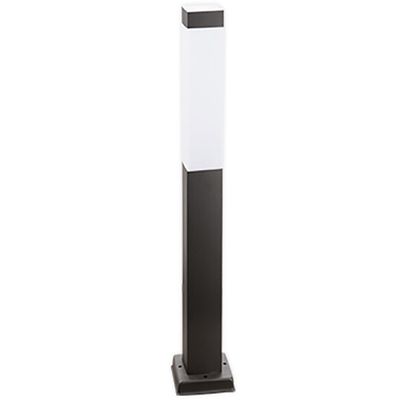LED Tuinverlichting - Staande Buitenlamp - Prixa Havini - RVS - Mat Zwart - E27 Fitting - Vierkant - 65cm