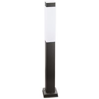LED Tuinverlichting - Staande Buitenlamp - Prixa Havini - RVS - Mat Zwart - E27 Fitting - Vierkant - 65cm