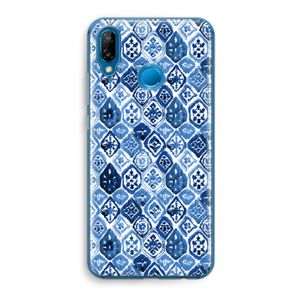 Blauw motief: Huawei P20 Lite Transparant Hoesje