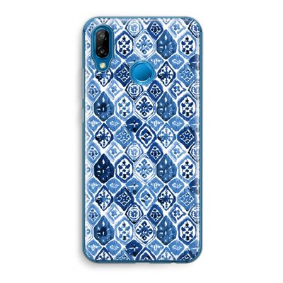 Blauw motief: Huawei P20 Lite Transparant Hoesje