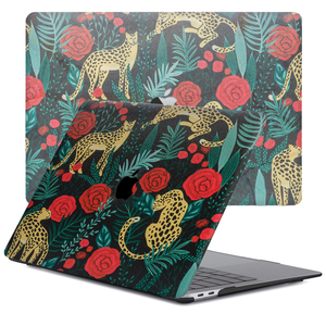 Lunso MacBook Pro 13 inch M1/M2 (2020-2022) cover hoes - case - Leopard Roses