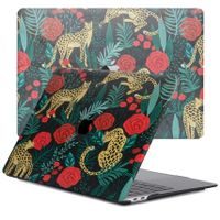 Lunso MacBook Pro 13 inch M1/M2 (2020-2022) cover hoes - case - Leopard Roses - thumbnail