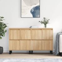 Dressoirs 2 st bewerkt hout sonoma eikenkleurig
