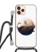 Yin Yang Wolves: iPhone 11 Pro Transparant Hoesje met koord