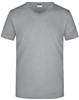 James & Nicholson JN912 Men´s Slim Fit V-T - Grey-Heather - S - thumbnail