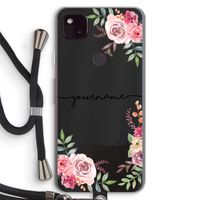 Rozen: Pixel 4a 5G Transparant Hoesje met koord