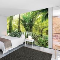 Zelfklevend fotobehang -  Groene steeg van bomen  , Premium Print - thumbnail