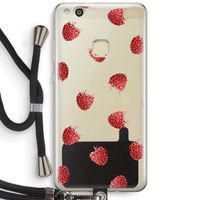 Framboosjes: Huawei Ascend P10 Lite Transparant Hoesje met koord
