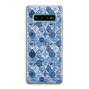 Blauw motief: Samsung Galaxy S10 Plus Transparant Hoesje