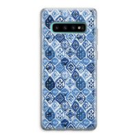 Blauw motief: Samsung Galaxy S10 Plus Transparant Hoesje