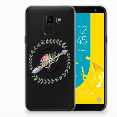 Samsung Galaxy J6 2018 Telefoonhoesje met Naam Boho Dreams Samsung Galaxy J6 2018 Telefoonhoesje met Naam Boho Dreams