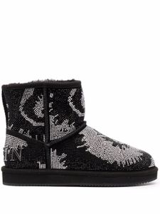 Philipp Plein bottines à ornements strassés - Noir