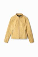 Slim fit bikerjack - YELLOW - XXL - thumbnail