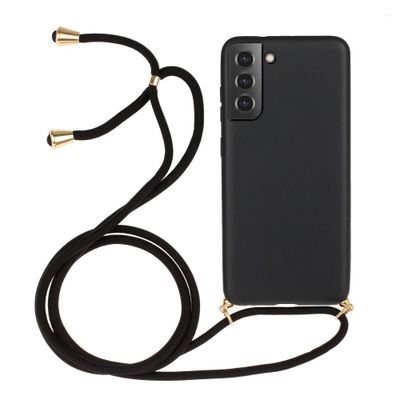 Lunso - Backcover hoes met koord - Samsung Galaxy S22 Plus - Zwart