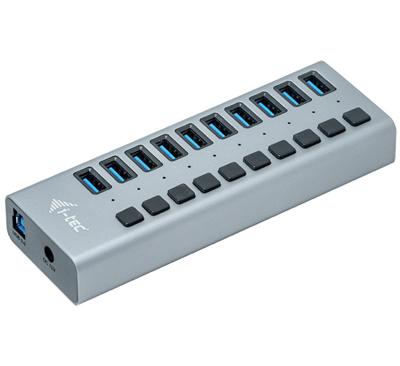 i-Tec USB 3.0 Charging HUB 10 port met externe 48W power adapter
