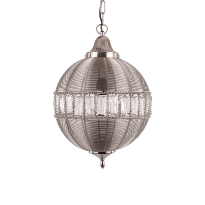 Hanglamp Georgio 30 cm klein 1 lichts mat chroom Hanglamp Georgio 30 cm klein 1 lichts mat chroom