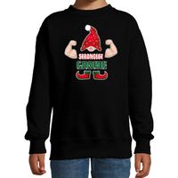 Bellatio Decorations kersttrui/sweater voor jongens - Sterkste Gnoom - zwart - Kerst kabouter 14-15 jaar (170/176)  -