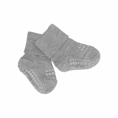 GoBabyGo antislip sokjes bamboe Grey melange-3-4 jaar