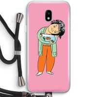 Visknuffel: Samsung Galaxy J3 (2017) Transparant Hoesje met koord
