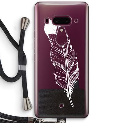 Pluim: HTC U12+ Transparant Hoesje met koord