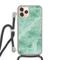 Groen marmer: iPhone 11 Pro Transparant Hoesje met koord Groen marmer: iPhone 11 Pro Transparant Hoesje met koord
