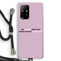 uw waarde daalt niet: Oppo A95 5G Transparant Hoesje met koord