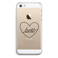 Best heart black: iPhone 5 / 5S / SE Transparant Hoesje - thumbnail