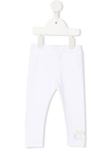 Moncler Enfant legging à logo imprimé - Blanc