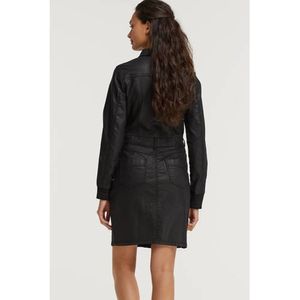 Geisha coated jurk zwart