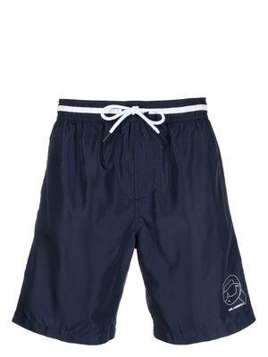 Karl Lagerfeld short de bain Ikon 2.0 - Bleu