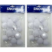 2x Sneeuwballen slingers 150 cm sneeuwversiering - thumbnail