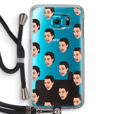 Ugly Cry Call: Samsung Galaxy S6 Transparant Hoesje met koord