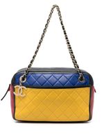 CHANEL Pre-Owned sac porté épaule colour block à logo CC (2013-2014) - Bleu