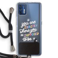 Right Place: Motorola Moto G9 Plus Transparant Hoesje met koord