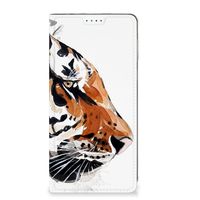 Bookcase Motorola Moto E13 4G Watercolor Tiger