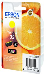 Epson Oranges Singlepack Yellow 33 Claria Premium Ink