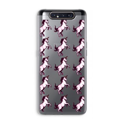 Musketon Unicorn: Samsung Galaxy A80 Transparant Hoesje