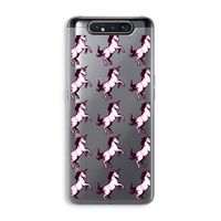 Musketon Unicorn: Samsung Galaxy A80 Transparant Hoesje